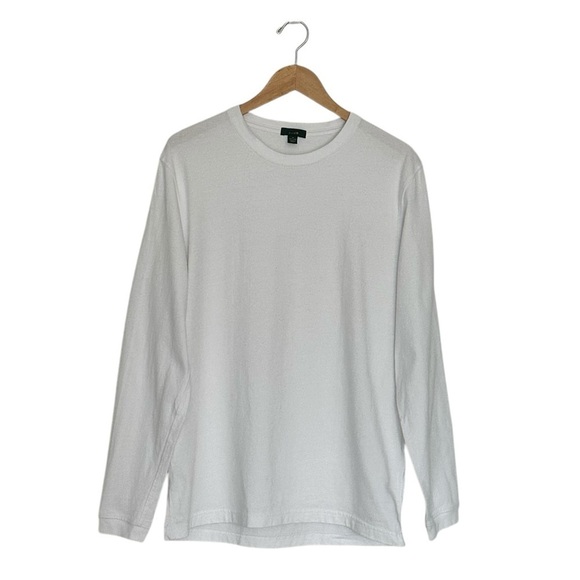 J. CREW Relaxed long-sleeve premium-weight cotton T-shirt ‎ in White Size Medium - Picture 3 of 7